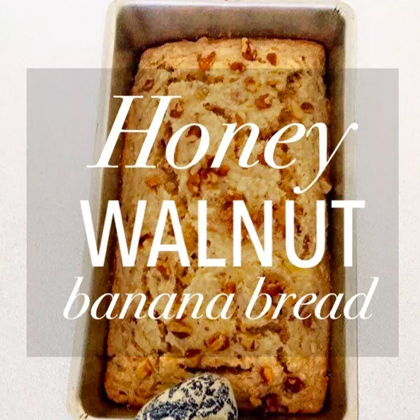 WALNUT BANANA BREAD with HONEY POWDER