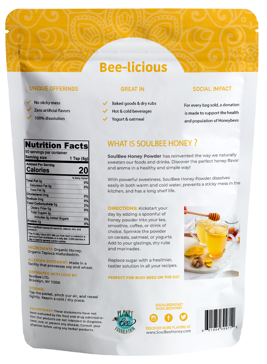 Soul Bee ORGANIC HONEY POWDER 1 lb – SoulBee Honey